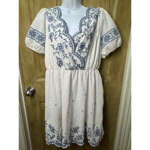 savannah jane embroidered dress Striped Floral Embroidered Dress by Savanna Jane main image 1